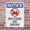 Signmission No Food Or Drink, 7 in W x Rectangle, Plastic OS-2PACK-NS-P-710-V-14609 - alternate 6